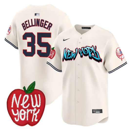 Cody Bellinger Jersey #35 New York Yankees Apple Patch Vapor Premier Limited Stitched Cream by My Store