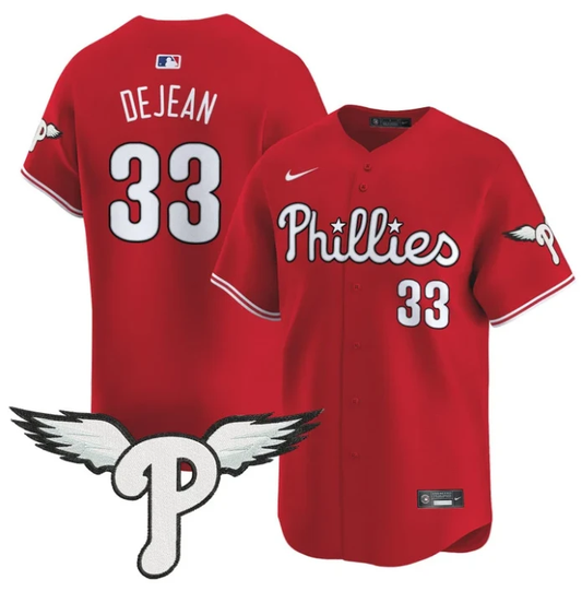 Cooper DeJean Jersey #33 Philadelphia Phillies 2025 Vapor Premier Limited Stitched Red by My Store