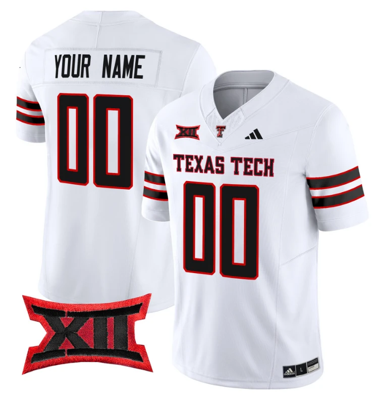 Custom Texas Tech Red Raiders Jersey Name and Number Vapor Limited Football White by My Store