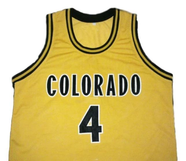 Chancey Billups Jersey #4 College Basketball Sewn Gold by My store basketball