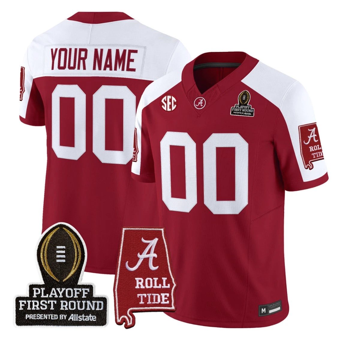 Custom Alabama Crimson Tide Jersey 2025 Playoff First Round Stitched by My Store NCAA Football Jerseys