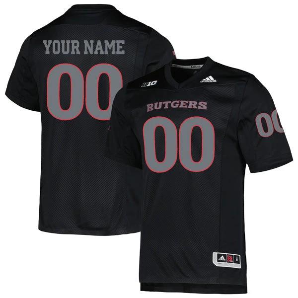 Custom Rutgers Scarlet Knights Jersey Name and Number College Football Black Alternate Game – All Stitched by My Store