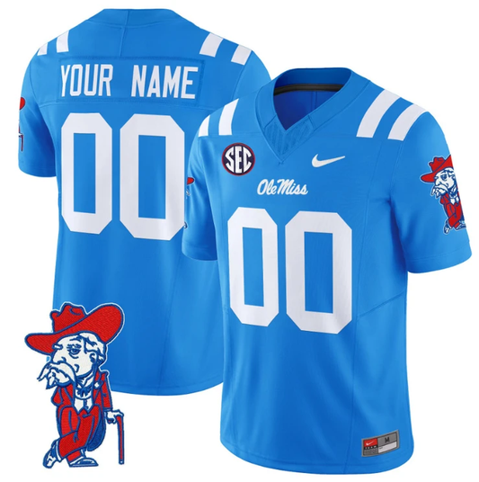 Custom Ole Miss Rebels Jersey Name and Number Vapor Limited College Football Stitched Red Alternate by My Store