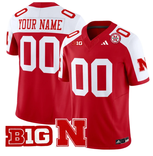 Custom Nebraska Cornhuskers Jersey Name and Number Vapor Limited Football Scarlet Alternate by My Store
