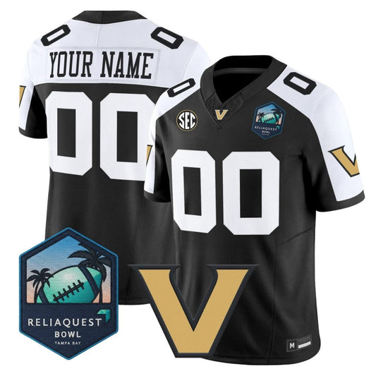 Custom Vanderbilt Commodores Jersey 2025 ReliaQuest Bowl Vapor Stitched by My Store NCAA Football Jerseys