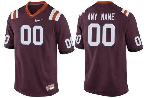 Custom Virginia Tech Hokies Jersey Name and Number NCAA College Football Red by My Store