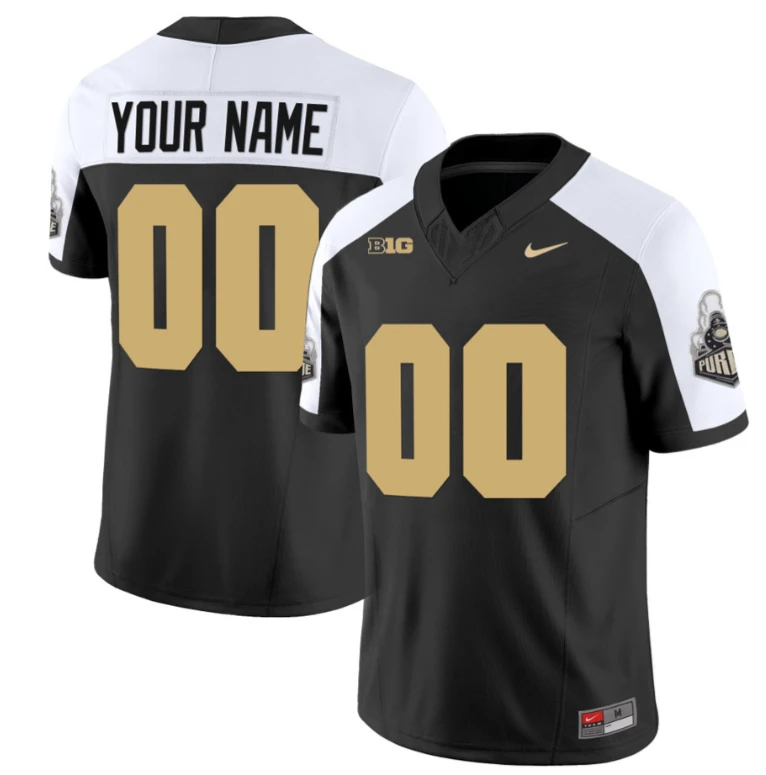 Custom Purdue Boilermakers Jersey Name and Number Vapor Football Stitched Black Alternate by My Store