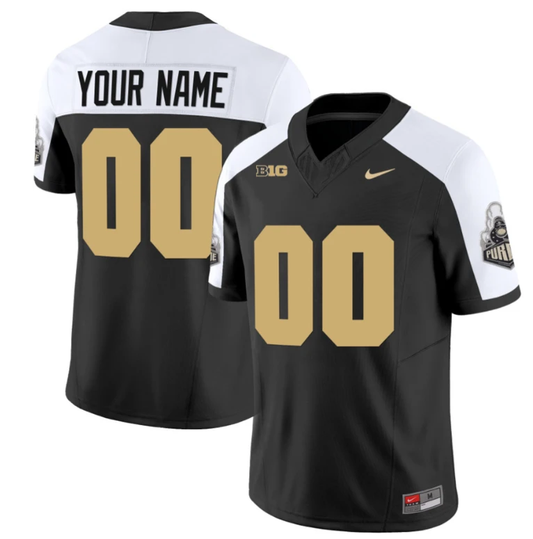 Custom Purdue Boilermakers Jersey Name and Number Vapor Football Stitched Black Alternate by My Store