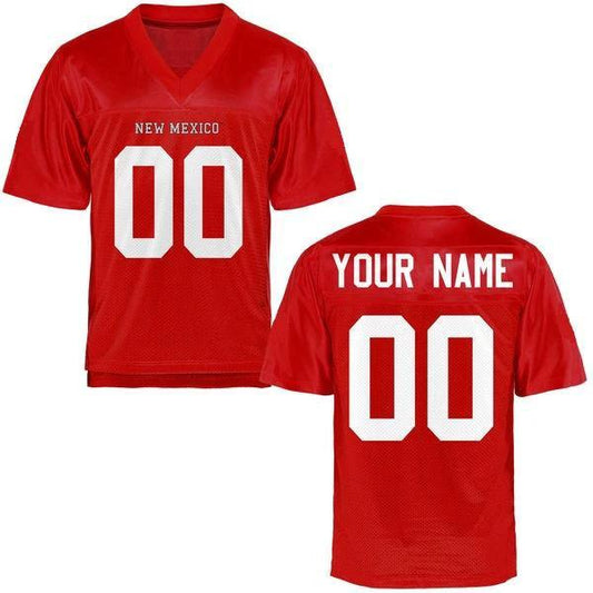 Custom New Mexico Lobos Jersey Name and Number NCAA College Football Red by My Store