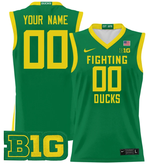 Custom Oregon Ducks Jersey 2024 Lightweight Basketball Green by My store basketball