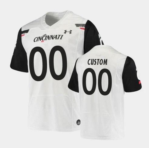 Custom Cincinnati Bearcats Jersey Name and Number NCAA College Football White Under Armour Replica by My Store