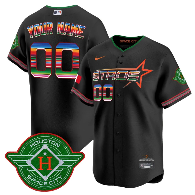 Custom Astros Jersey 2025 City Connect Mexico Vapor Premier Limited All Stitched Black by My Store