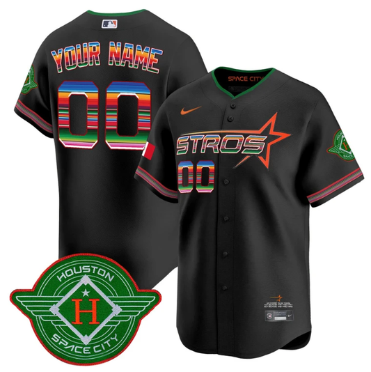 Custom Astros Jersey 2025 City Connect Mexico Vapor Premier Limited All Stitched Black by My Store