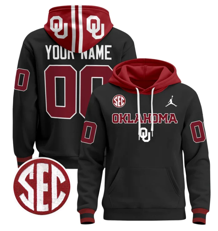Custom Oklahoma Sooners Hoodie Name, Number 2024 Pullover V3 by Hoodie Pullover