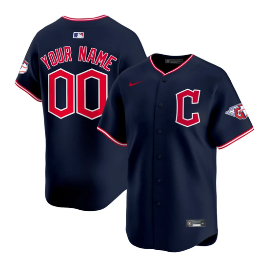 Custom Cleveland Guardians Jersey 2025 Vapor Premier Limited All Stitched Navy by My Store
