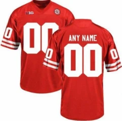 Custom Nebraska Cornhuskers Jersey Name and Number NCAA College Football Replica Red by My Store