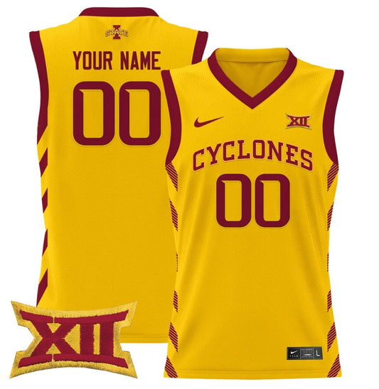 Custom Iowa State Cyclones Jersey 2024 Lightweight Basketball Stitched Gold by My store basketball