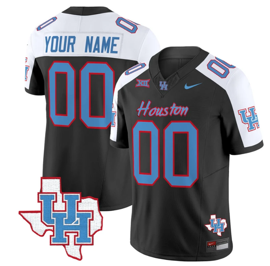 Custom Houston Cougars Jersey Name and Number Inspired Vapor College Football Limited All Stitched Black Alternate by My Store