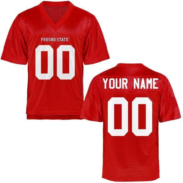 Custom Fresno State Bulldogs Jersey Name and Number NCAA College Football Red by My Store