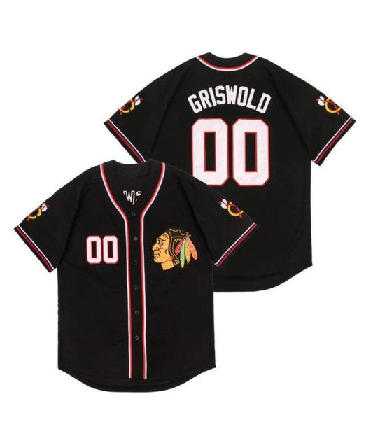 Clark Griswold Christmas Vacation Baseball Jersey Black by My Store