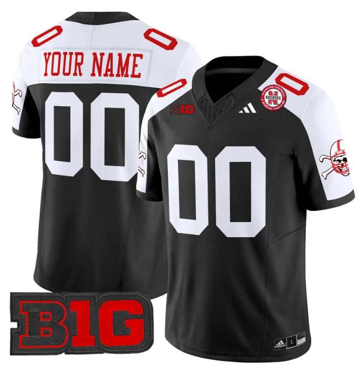Custom Nebraska Cornhuskers Jersey 2024 Vapor V2 Football Black Alternate by My Store