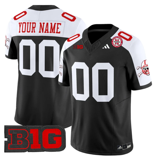 Custom Nebraska Cornhuskers Jersey 2024 Vapor V2 Football Black Alternate by My Store