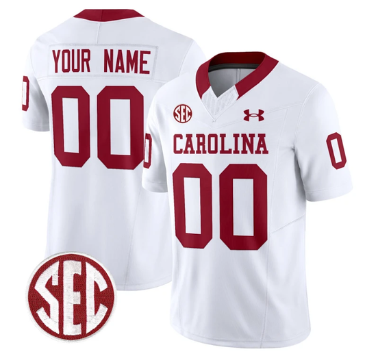 Custom South Carolina Gamecocks Jersey Name and Number Football 1980 Throwback Vapor Limited White by My Store