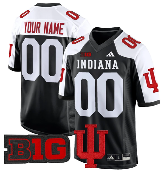 Custom Indiana Hoosiers Jersey 2024 Game V2 Football Stitched Black Alternate by My Store
