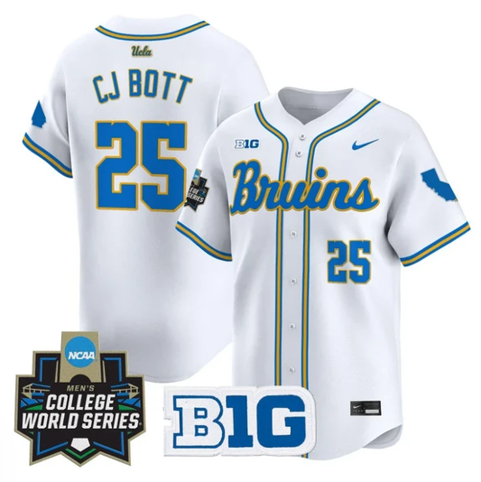CJ Bott Jersey #25 UCLA Bruins 2025 World Series Stitched White by My Store