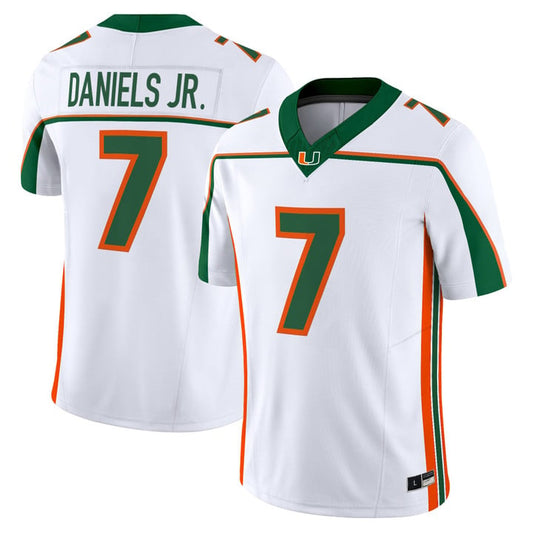 CJ Daniels Jersey #7 Miami Hurricanes Throwback 2025 Vapor Limited Stitched by My Store NCAA Football Jerseys