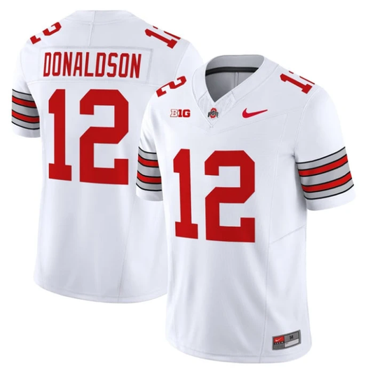 CJ Donaldson Jersey #12 Ohio State Heritage Stripe 2025-26 Stitched White by My Store