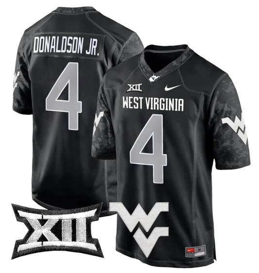 CJ Donaldson Jr Jersey #4 West Virginia Mountaineers Game Football Coal by My Store