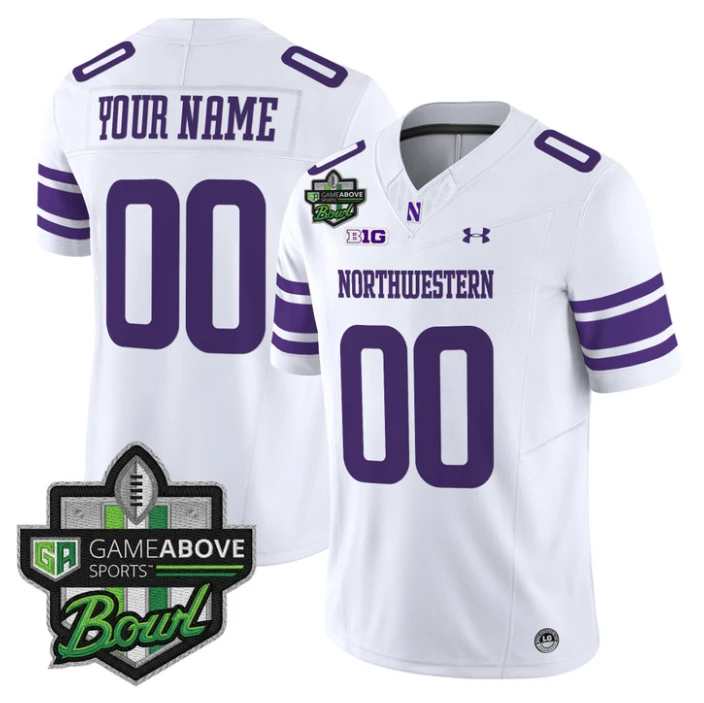 Custom Northwestern Wildcats Jersey 2025 GameAbove Sports Bowl Stitched by My Store NCAA Football Jerseys