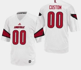 Custom Louisville Cardinals Jersey Name and Number NCAA College Football White by My Store