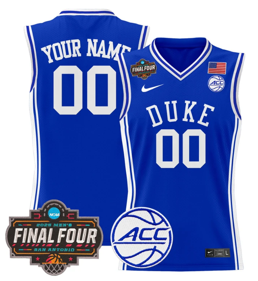 Custom Duke Blue Devils Jersey 2025 Final Four Patch Basketball Stitched Royal by My store basketball