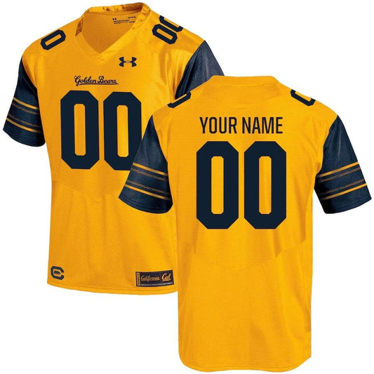 Custom California Golden Bears Jersey Name and Number NCAA College Football Under Amour Gold by My Store