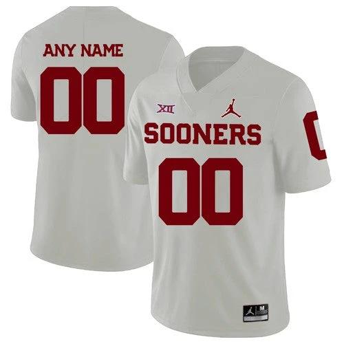 Custom Oklahoma Sooners Jersey Name and Number NCAA College Football White by My Store