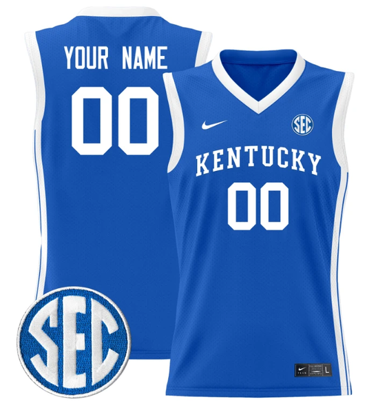 Custom Kentucky Wildcats Jersey Name, Number Lightweight Basketball Royal by My store basketball