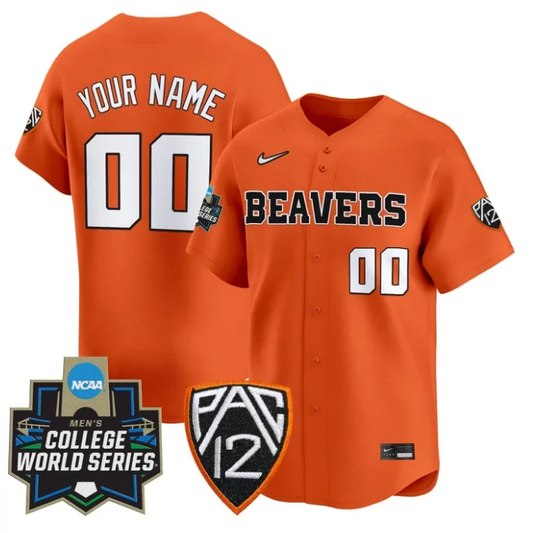 Custom Oregon State Beavers Jersey 2025 World Series Stitched Orange by My Store