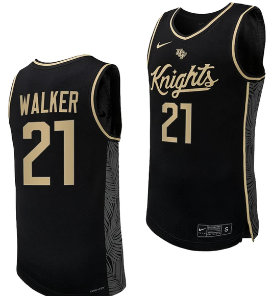 CJ Walker Jersey #21 UCF Knights Replica College Basketball Uniform Black by My store basketball