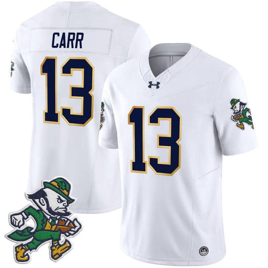 CJ Carr Jersey #13 Notre Dame 2025 Gridiron Leprechaun Edition by My Store NCAA Football Jerseys