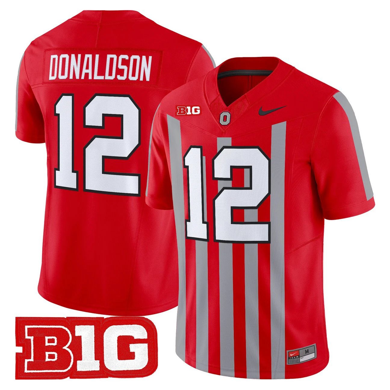 CJ Donaldson Jersey #12 Ohio State Buckeyes Throwback Limited Stitched by My Store NCAA Football Jerseys