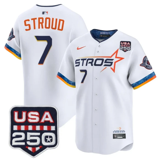 CJ Stroud Jersey #7 Houston Astros 250 USA Patch Limited Stitched by My Store