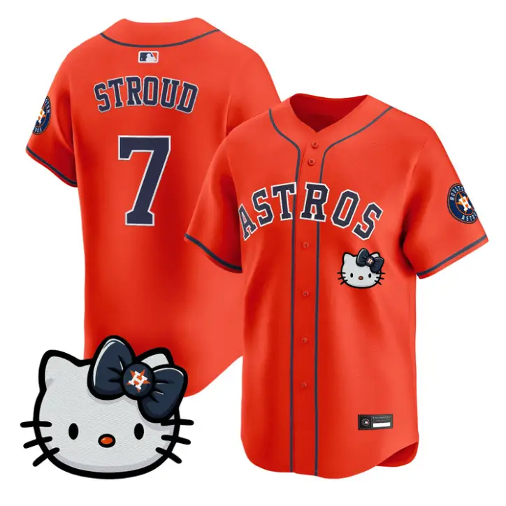 CJ Stroud Jersey #7 Houston Astros Hello Kitty Premier Stitched by My Store