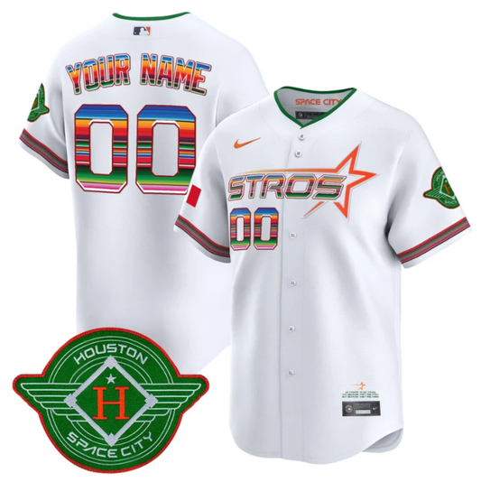 Custom Astros Jersey 2025 City Connect Mexico Vapor Premier Limited All Stitched White by My Store