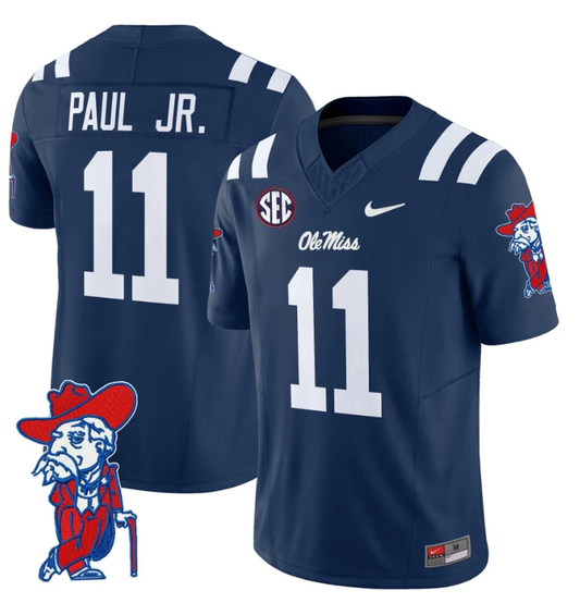 Chris Paul Jr Jersey #11 Ole Miss Rebels Vapor Limited College Football Stitched Navy by My Store