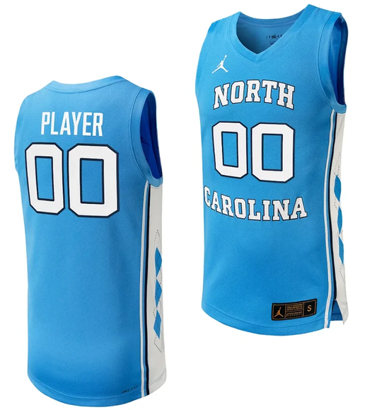 Custom North Carolina Tar Heels Jersey Name and Number College Basketball Blue by My store basketball