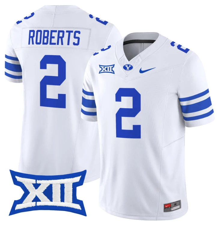 Chase Roberts Jersey #2 BYU Cougars Vapor Limited College Football Stitched White by My Store