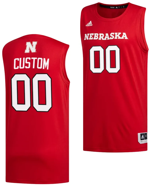 Custom Nebraska Cornhuskers Jersey Name and Number Basketball Swingman 2023-24 Red by My store basketball