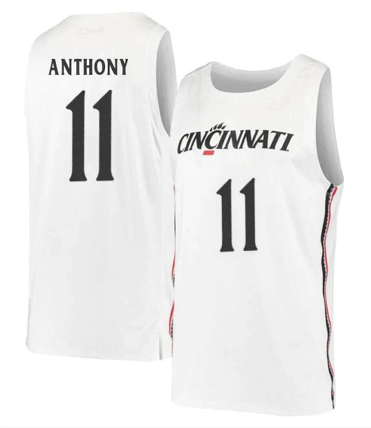 CJ Anthony Jersey Cincinnati Bearcats College Basketball White #11 by My store basketball